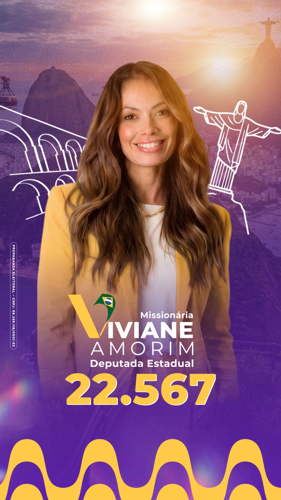 Missionária Viviane Amorim, candidata a Deputada Estadual pelo Rio de Janeiro, número 22.567